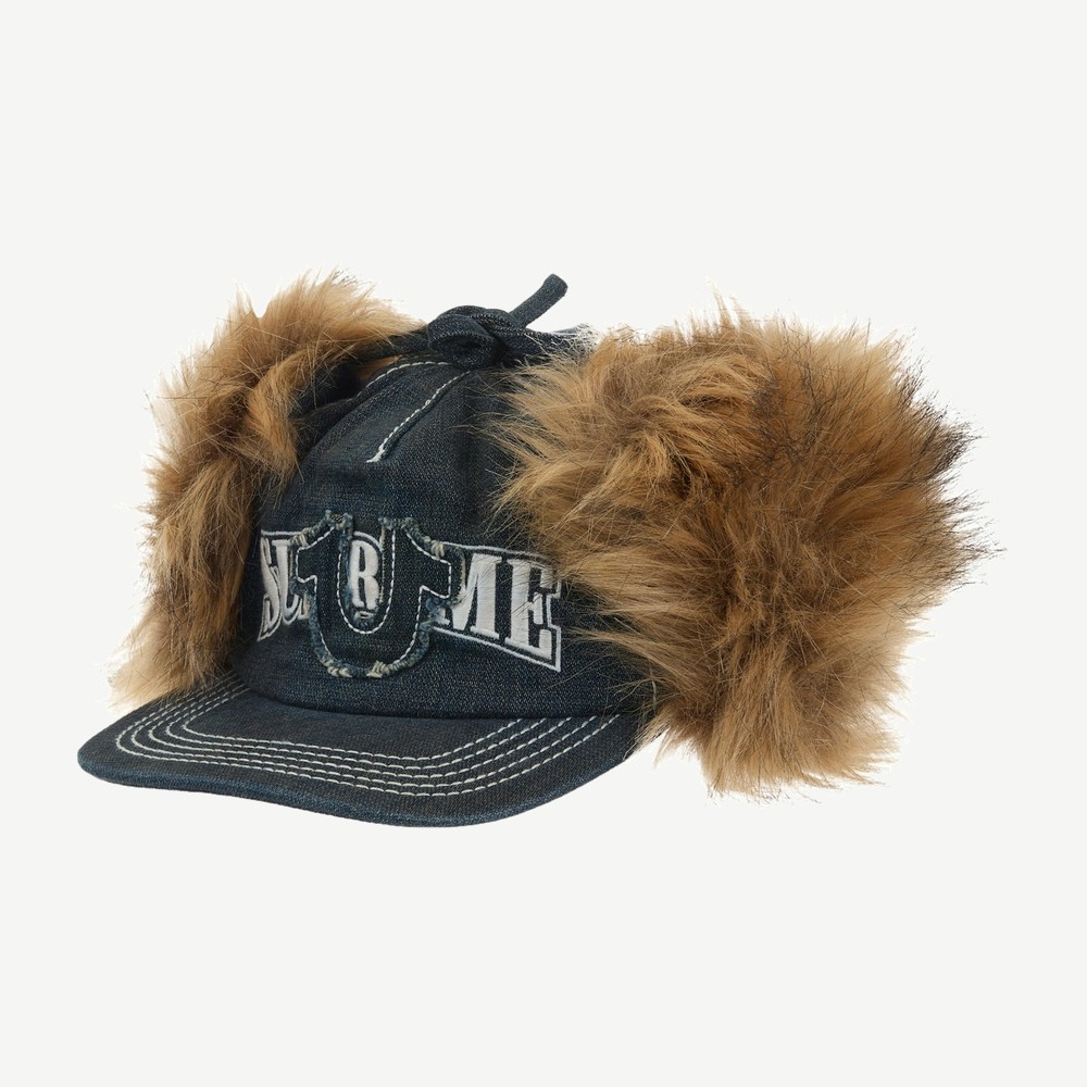 True Religion Earflap 5 Panel Navy