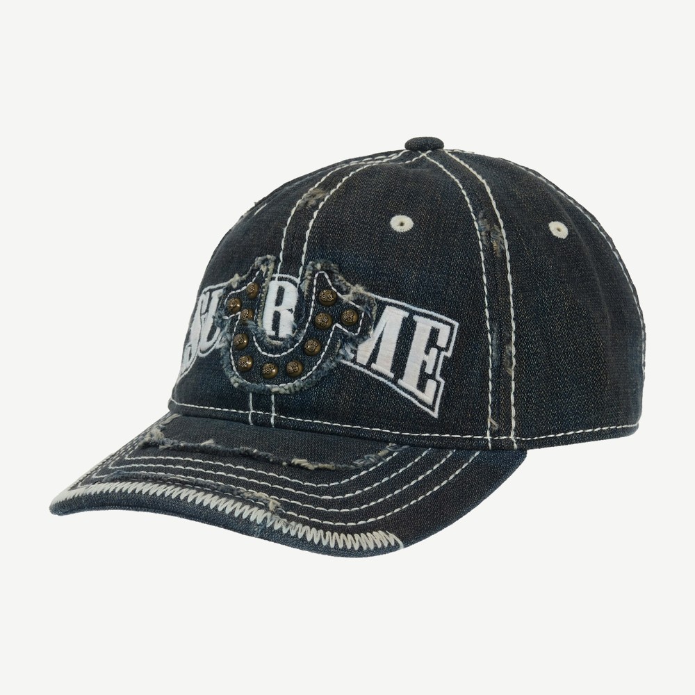 True Religion Mesh Back 6 Panel Grey