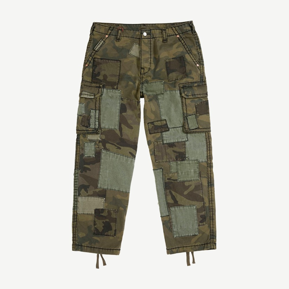 True Religion Patchwork Cargo Pant Woodland Camo