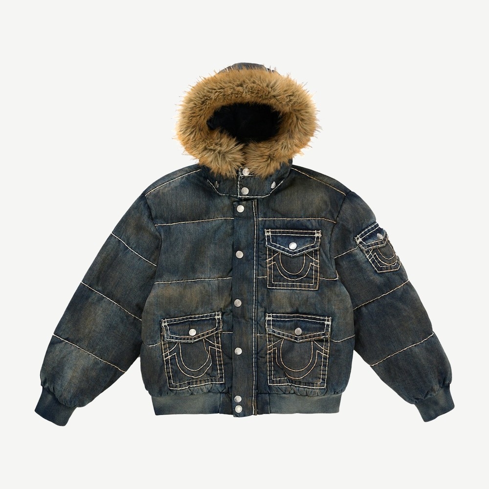 True Religion Puffer Jacket Navy