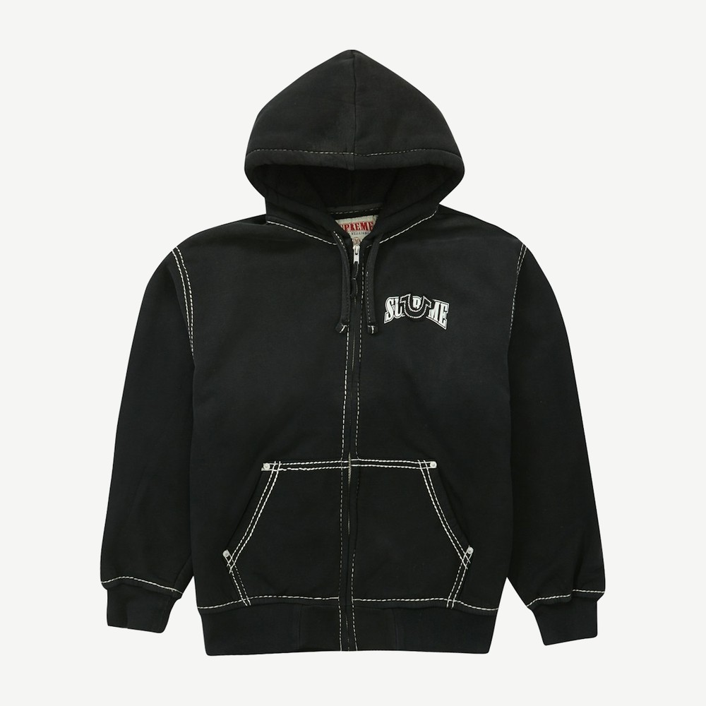 True Religion Zip Up Hooded Sweatshirt Fw22 Black