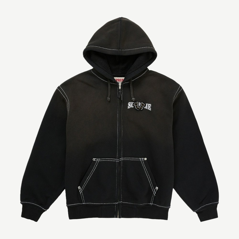 True Religion Zip Up Hooded Sweatshirt Fw25 Black