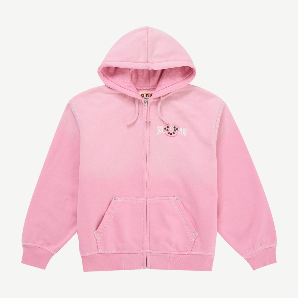 True Religion Zip Up Hooded Sweatshirt Fw25 Pink