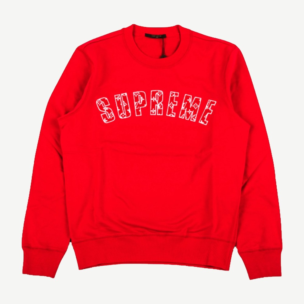 X Louis Vuitton Arc Logo Crewneck Red