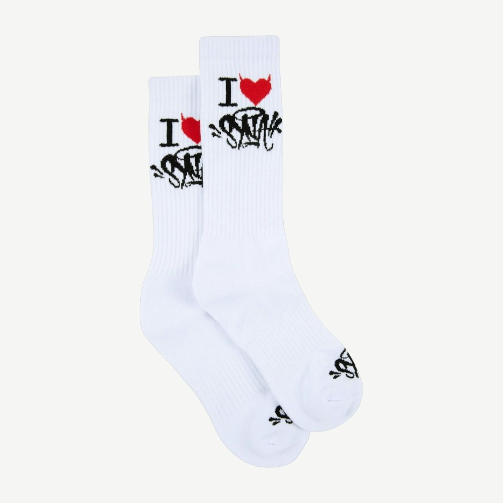I Heart Syna Sock 2 Pair White
