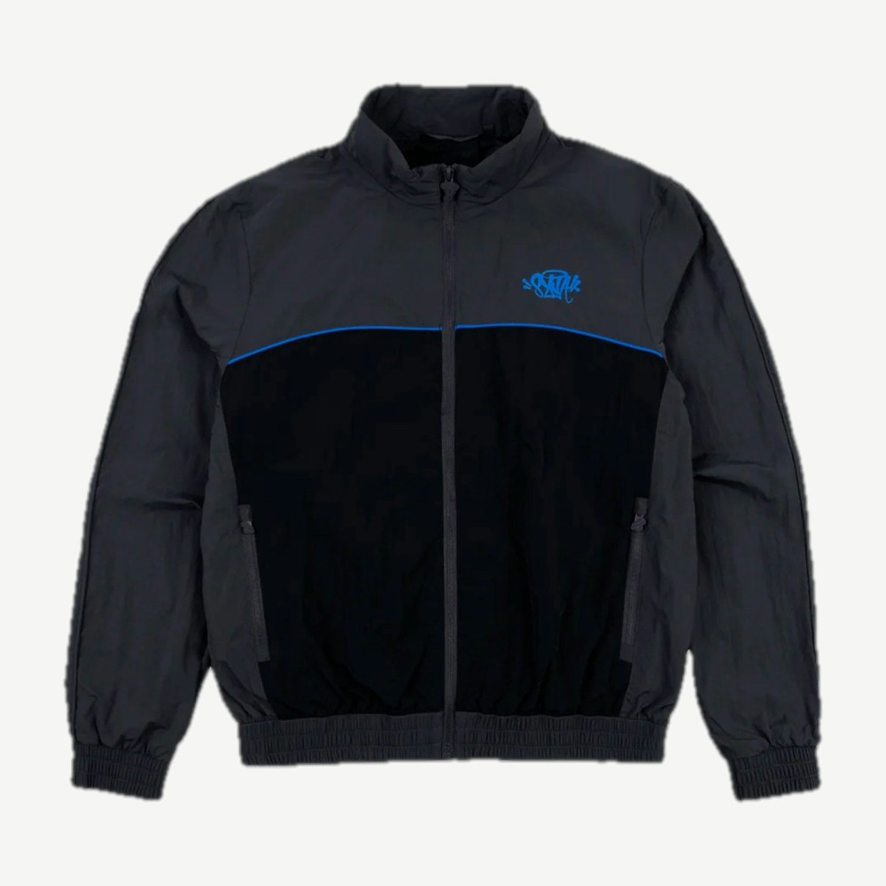 Logo Shell Track Jacket Grey Black Cobalt