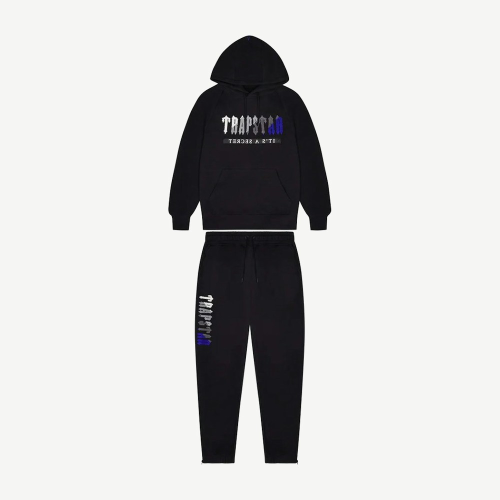 Chenille Decoded 20 Hoodie Tracksuit Black Dazzling Blue