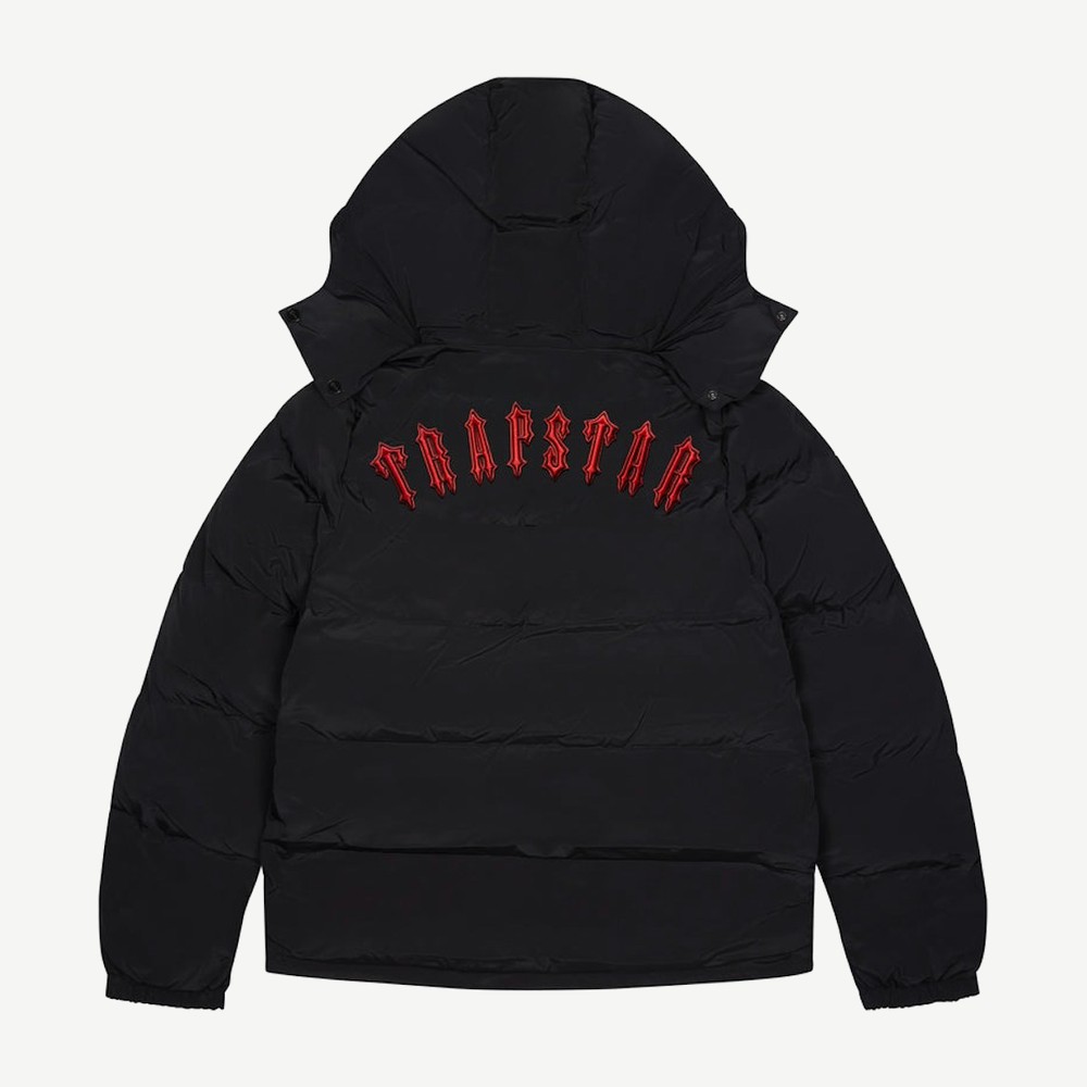 Irongate Detachable Hooded Puffer Jacket Black Infrared