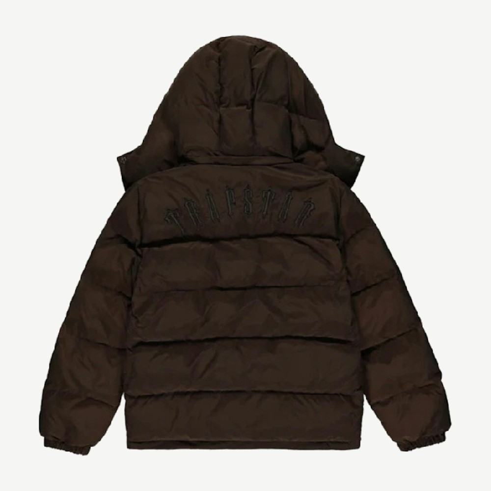 Irongate Detachable Hooded Puffer Jacket Brown
