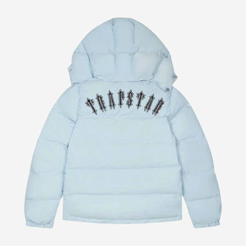 Irongate Detachable Hooded Puffer Jacket Ice Blue