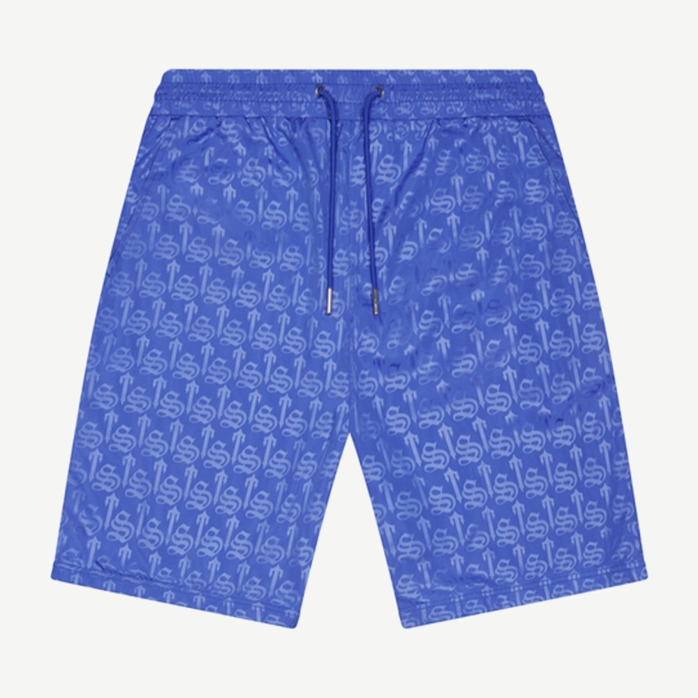Premium Irongate Monogram Shorts Blue