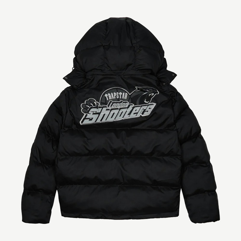 Shooters Hooded Puffer Black Reflective