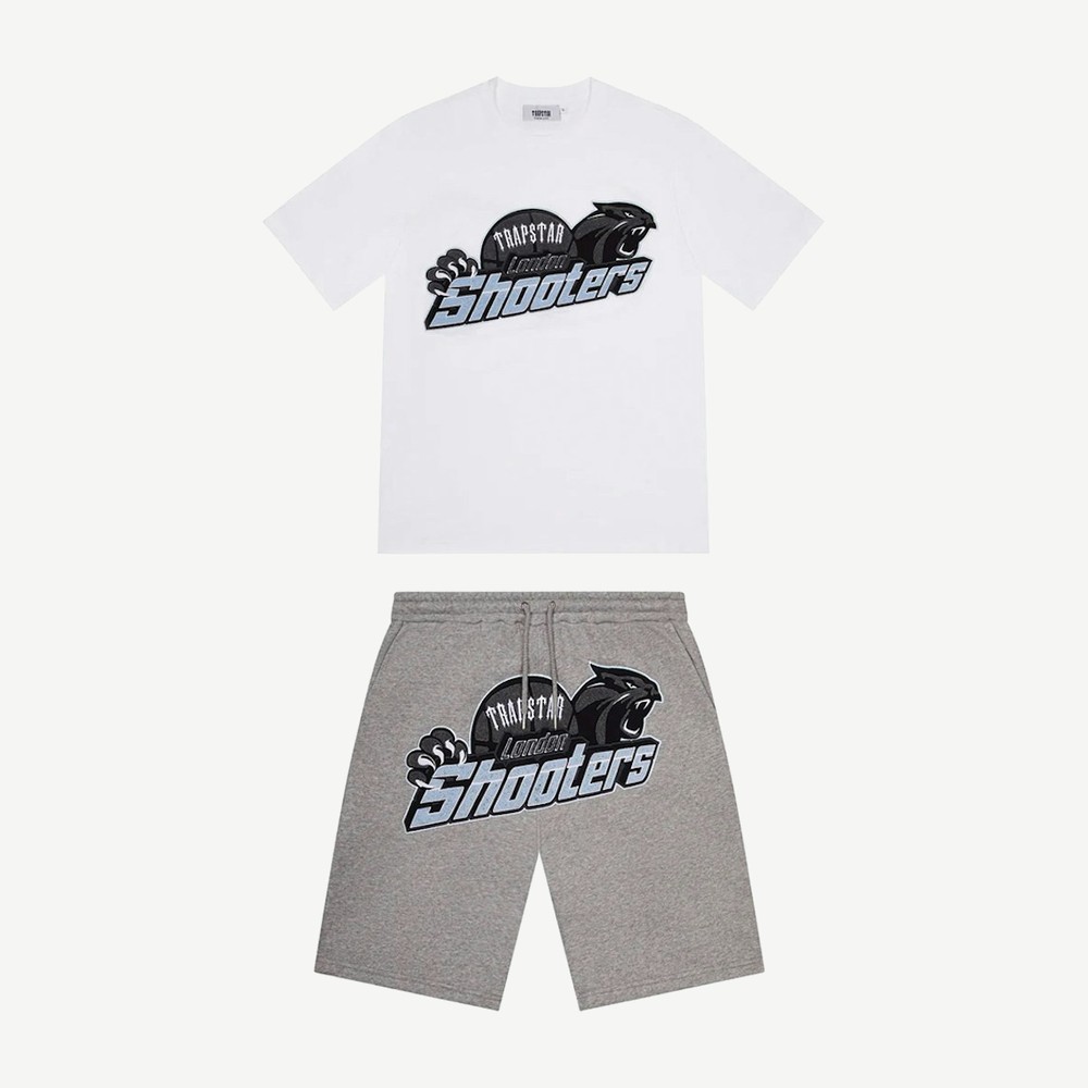 Shooters Short Set White Light Blue