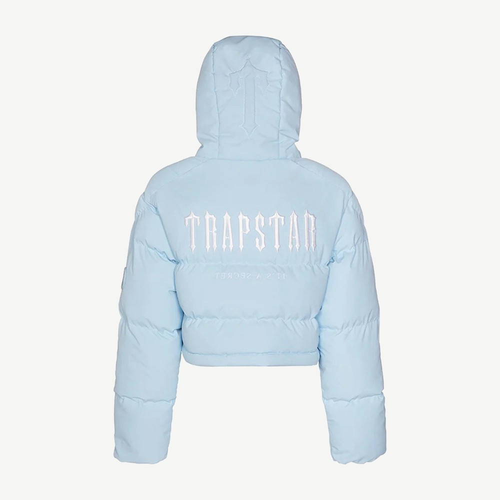 Womens Decoded 20 Hooded Puffer Ice Blue