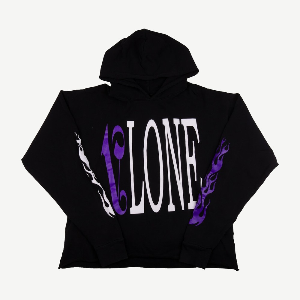 X Palm Angels Hoodie Black Purple